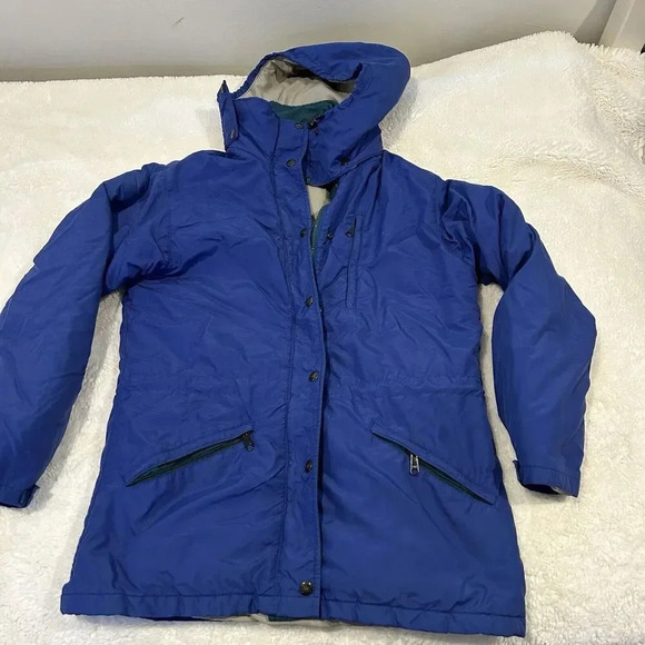 VTG LL Bean Penobscot Parka Jacket Women's S Full Zip Coat‎ Hood USA Made - Picture 1 of 11